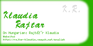 klaudia rajtar business card